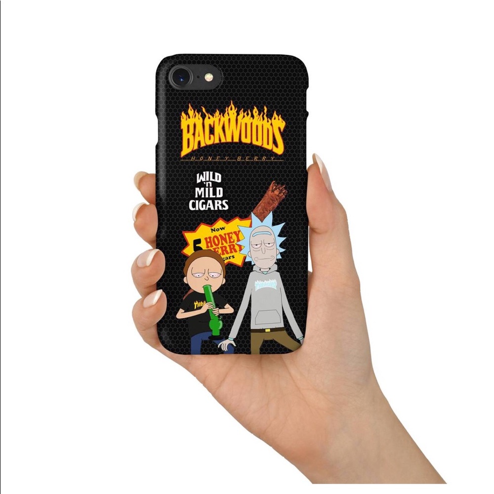 Black Morty and Rick x Thrasher Case For IPhones!